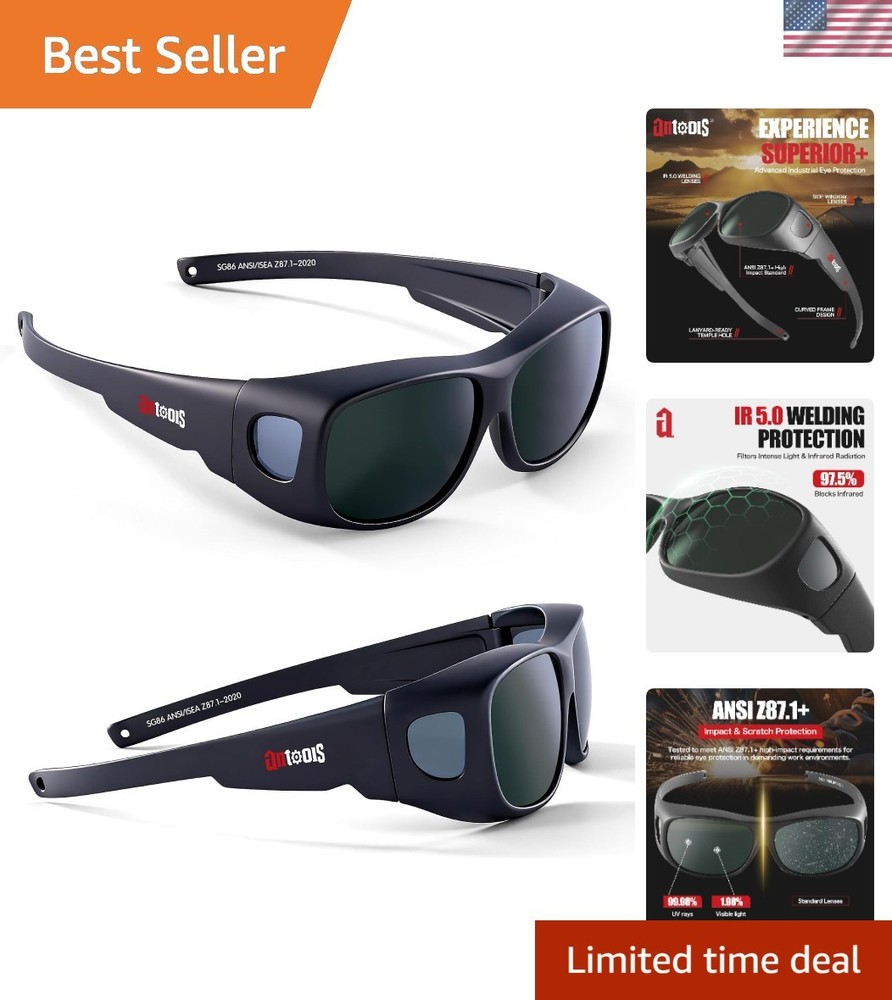 IR 5.0 Welding Glasses, Wrap-around Welding Goggles, Anti-scratch Welding Len…