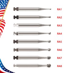 Dental RA Round Carbide Bur Latch Type RA 1-8 Burs 5pcs Box