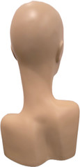 17″ Tall, Female Realistic Mannequin Head, Table Top Display, Hand painted (h23)