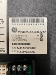 GE PLE3PNLDG02 POWER LEADER EPM ELECTRONIC POWER METER 277V 50/60HZ 10AMPS