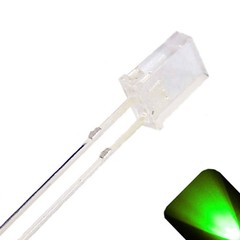 100 x 2x5x7mm Rectangle LEDs Wide Angle Pure Green LED Square x 2 5 7 – 7x5x2 mm