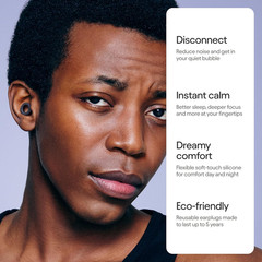 Quiet 2 Ear Plugs – Ultra-Comfy Reusable Noise-Reducing Earplugs for Sleep, Deep
