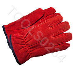 PIP 77-248/XL X-Large Leather Winter Gloves Split Cow Straight Thumb Fleece Red