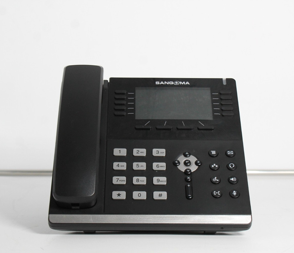 Lot of 5 Sangoma S705 IP POE Gigabit VoIP IP Office Phones w/ Handsets & Stands