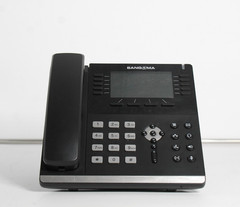 Lot of 5 Sangoma S705 IP POE Gigabit VoIP IP Office Phones w/ Handsets & Stands