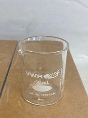 (12/Pk) AVANTOR VWR 50mL Graduated Low Form Griffin Beakers Dual Scale 10754-946
