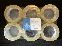 BOPP Packing Tape 1.88 inch x 110 Yards x 2 mi Clear 6 Roll Package (LOGAN)