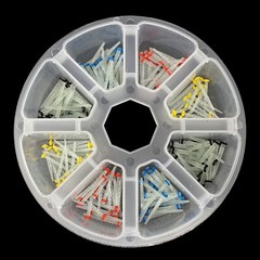 200 Pcs Dental Fiber Post Glass Quartz Teeth Restorative 1.2 1.4 1.6 1.8mm Posts