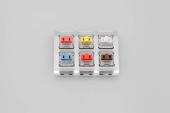 Acrylic Switch Tester 2×3 Kailh Choc Low Profile Brown White Red Dark Yellow