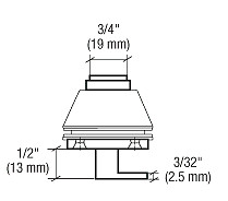 CRL LK87C Satin Chrome Sliding Door Lock