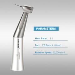 AZDENT Dental Slow Speed Contra Angle Handpiece 1.6mm Friction Grip Push Button
