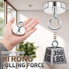 FINDMAG Fishing Magnets 300 LBS Pulling Force 2 inch Neodymium Rare Earth Magnet