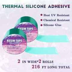 2Pk Resin Tape for Epoxy Resin Molding Thermal Silicone Adhesive Tape 2x216Ft