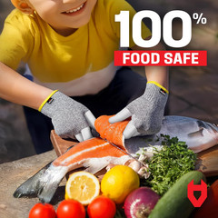 Kids Cut Resistant Gloves with 3 Reinforced Fingers – 100% Food Grade Kids Cooki