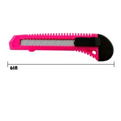 20 Safety Box Cutter Utility Knife Retractable Snap off Razor Blade NEON PINK