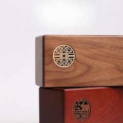 1pcs Wood Pen Holder Box Chinese Style Office Wooden Desktop Organizer Box