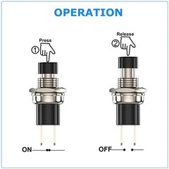4 Pack SPST Normally Open Momentary Push Button Switch Red