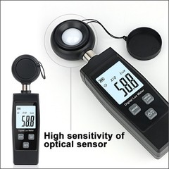 Digital Lux Meter, 0-200,000 Lux, Digital LCD Pocket Light Meter