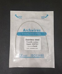 20Packs Dental Orthodontic Stainless Steel Tooth Color Rectangular Arch Wires