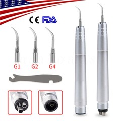 Dental Ultrasonic Air Perio Scaler Handpiece Hygienist 2/4-Holes With 3 Tips