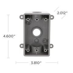 BELL PSB37550GY Single-Gang Weatherproof Three 1/2 in. or 3/4 2 in., Gray