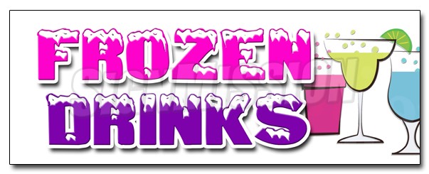 FROZEN DRINKS DECAL sticker margarita slushies pina colada fruit drnks