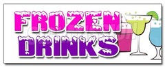 FROZEN DRINKS DECAL sticker margarita slushies pina colada fruit drnks