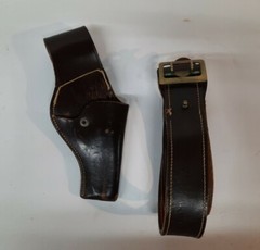 Vintage Leather JAY-PEE Belt 45 inches Holster Cuff Brown Great Shape Authentic