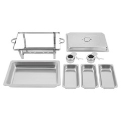 Catering Chafing Dish Food Warmer buffet set 316 Stainless Steel with 3 pan New