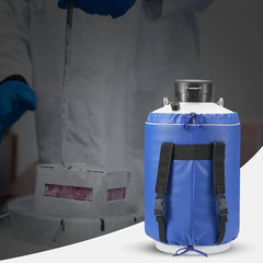 Liquid Nitrogen Tank 10 L Aluminum Alloy LN2 Container Dewar 6 Canisters, Carry