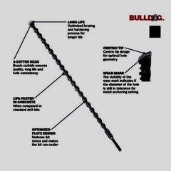 BOSCH HC2041 Bulldog 1/4-in x 6-in Alloy steel Masonry Drill Bit SDS-plus
