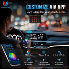 MICTUNING 6/8/12 Gang Switch Panel Wireless APP Remote Switch Control Marine Box