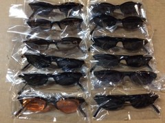 NEW ASSORTED BOX OF SUNGLASSES SUN GLASSES SET OF 12 GLASS COLORED SMALL LENS