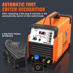200A 220V HF Aluminum Tig Welder AC/DC Pulse MMA TIG Welding Machine&Foot Pedal