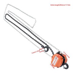 Chain Hoist 1/2 Ton (1100Lbs) Capacity 10FT Manual Hand Lift Chain Block Hoist