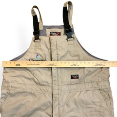Walls Lined Bib Tan Overalls Insulated Chesapeake Energy Logo Sz XXL TALL