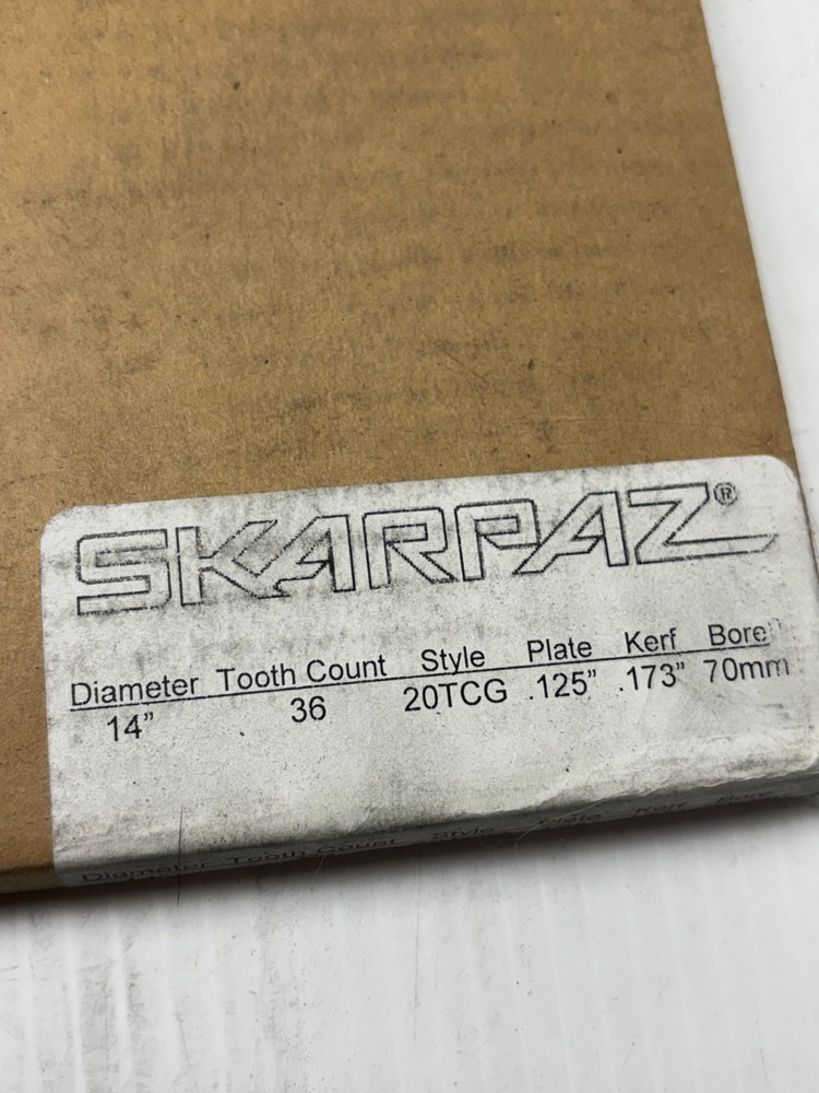 Skarpaz 14″ 36T 20TCG Gang Rip Saw Blade .173 Kerf 70mm Bore