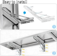 Commercial Grade 18″ x 96″ Stainless Steel Folding Concession Shelf