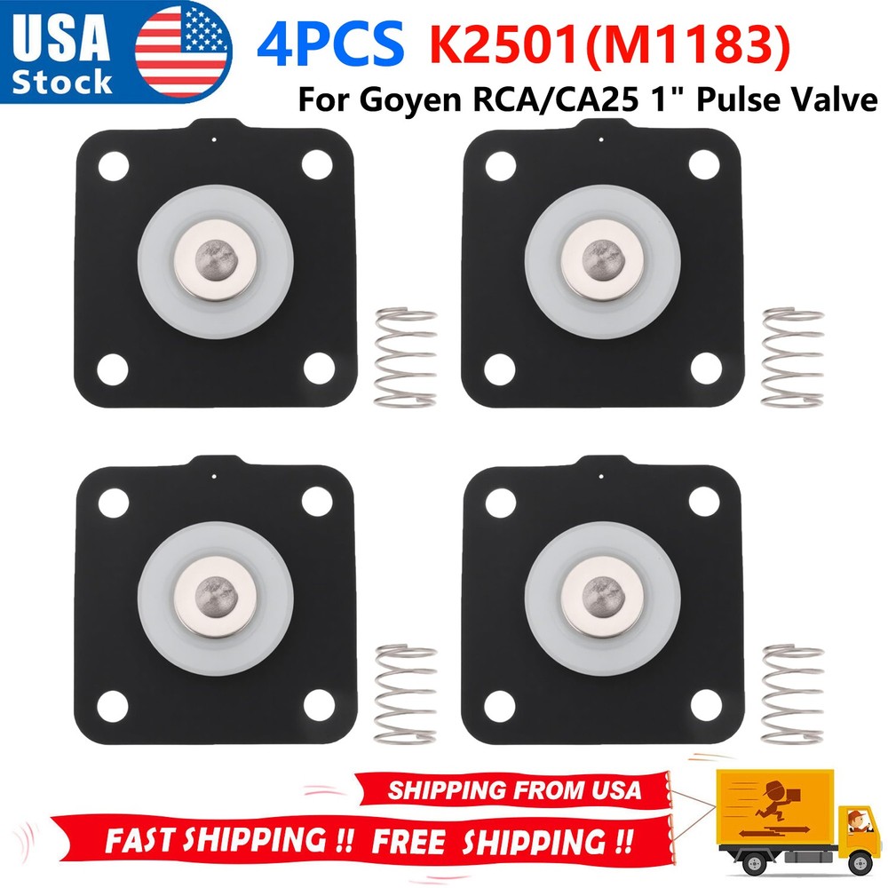 4PACK For PENTAIR GOYEN K2501 Diaphragm Repair Kits High-Primary 1″ Pulse Valve