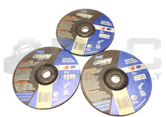 NEW LOT OF 3 GEMINI TYPE 27 GRINDING WHEEL 7” x 1/4” x 7/8”
