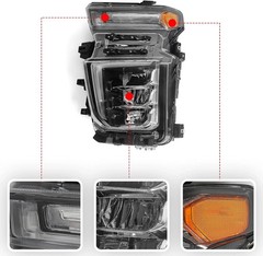 Headlight Assembly Compatible with Chevy Silverado 2500HD 3500HD 2020-2023