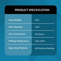 (2 x 2-Lb Spools) E71T-11 .035″ Flux Core Welding Wire – Gasless Mild Steel MIG