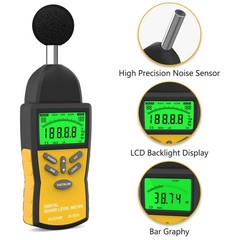 Digital Sound Level Meter 30-130DB Noise Volume Decibel Tester A/C Fast/Slow US