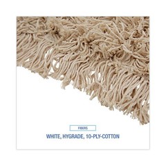 Boardwalk Industrial Dust Mop Head, Hygrade Cotton, 18 x 5, White