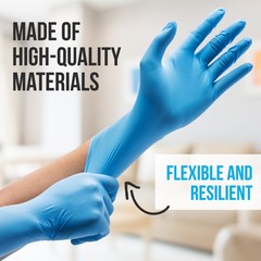 Serenelife 100 Pcs. Soft Industrial Gloves -Nitrile & Vinyl Gloves (small size)