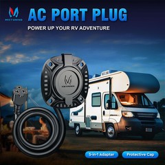18″ 125V 15Amp AC Plug Port Extension Cord Splitter Cables RV Trailer Waterproof