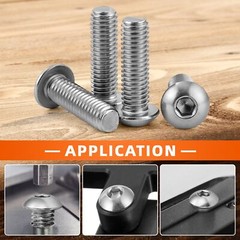 Button Head Screws Allen Socket Bolts M3 M4 A2 Stainless Steel DIN 7380 3mm 4mm