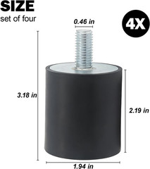 Tamper Rubber Shock Mount for Wacker Neuson Plate Compactor Rammer WP1540 WP1550