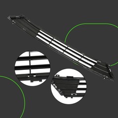 Front Bumper Upper Lower Grille Grill Replacement for 2017 2018 Fusion Black