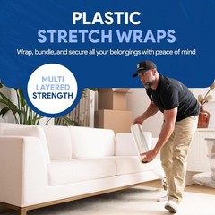 18″ x 1200ft Stretch Film – Clear Wrap with 500% Stretch Ability for Efficiency